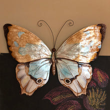Load image into Gallery viewer, Butterfly Wall Decor Copper With Aqua