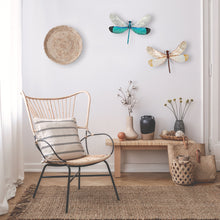 Load image into Gallery viewer, Dragonfly Wall Decor White And Aqua