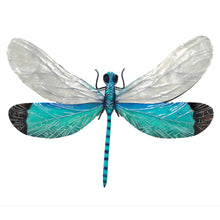 Load image into Gallery viewer, Dragonfly Wall Decor White And Aqua