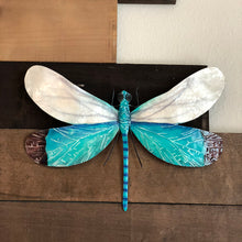 Load image into Gallery viewer, Dragonfly Wall Decor White And Aqua