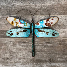 Load image into Gallery viewer, Dragonfly Wall Decor Blue And Pearl