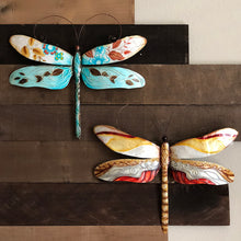 Load image into Gallery viewer, Dragonfly Wall Decor Pearl Tan And Brown