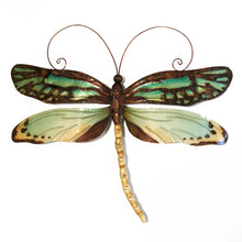 Load image into Gallery viewer, Dragonfly Wall Decor Aqua And Gold