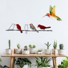 Load image into Gallery viewer, Hummingbird Wall Decor Yellow And Green