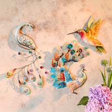 Load image into Gallery viewer, Hummingbird Wall Decor Yellow And Green