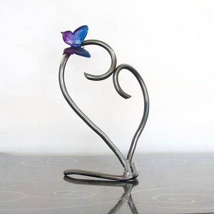 Heart and Butterfly Scultpure