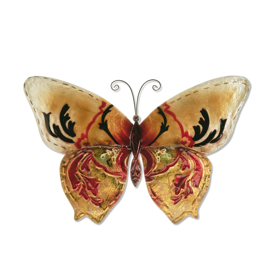 Butterfly Wall Decor Gold And Red