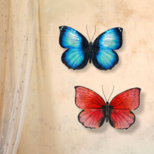 Load image into Gallery viewer, Butterfly Wall Decor Solid Red And Black Edge
