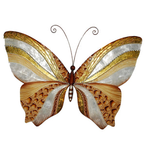 Butterfly Wall Decor Copper And Pearl
