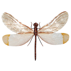 Dragonfly Wall DecorWhite And Brown