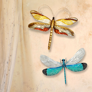 Dragonfly Wall Decor Pearl Tan And Brown