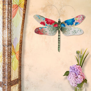 Dragonfly Wall Decor Spring Flowers