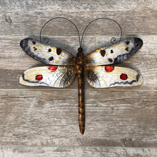 Load image into Gallery viewer, Dragonfly Wall Decor White And Red

