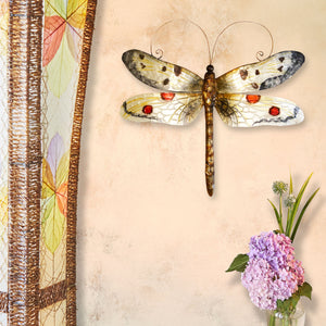 Dragonfly Wall Decor White And Red