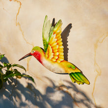 Load image into Gallery viewer, Hummingbird Wall Decor Yellow And Green
