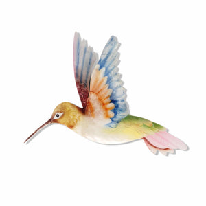 Hummingbird Wall Decor White Red And Blue